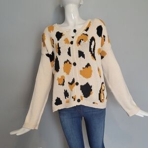 Insight Leopard Print Oversized Cardigan, VGUC, Size 4 (FITS BIG)